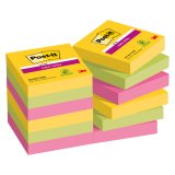 Notes couleurs Carnival Super Sticky Post-it 46,7 x 46,7 mm - Bloc de 90 feuilles