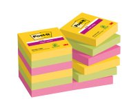 Notes couleurs Carnival Super Sticky Post-it 46,7 x 46,7 mm - Bloc de 90 feuilles