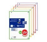 Recambio Oxford pq 100+20 hojas 5x5 A4 90 gr 5 surtidos