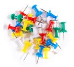 Epingles couleurs assorties de fixation - Boîte de 100