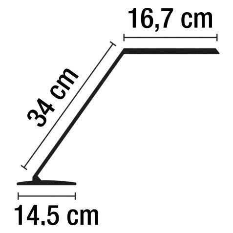 Lampe de Bureau Led intégrée Lumya - Bruneau - 5 W - Bras flexible