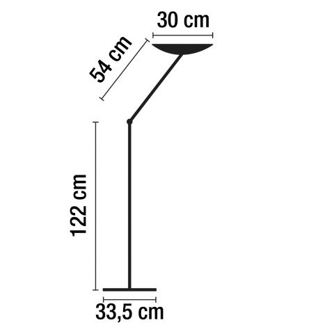 Lámpara de pie Meteor Led Alumininor - 36W Gris/Haya