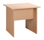 Bureau droit hêtre L 80 cm piétement plein bois - O-line 2