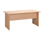 Bureau droit hêtre L 160 cm piétement plein bois - O-line 2