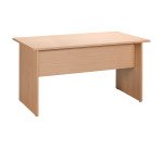 Bureau droit hêtre L 140 cm piétement plein bois - O-line 2