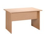 Bureau droit hêtre L 120 cm piétement plein bois - O-line 2