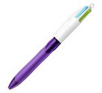Stylo bille rétractable Bic Grip 4 couleurs fun