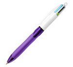 Stylo bille rétractable Bic Grip 4 couleurs fun