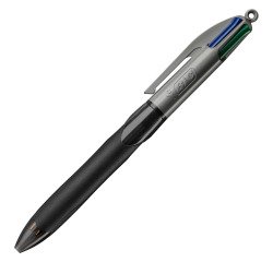 Stylo bille rétractable Bic Grip 4 couleurs classiques