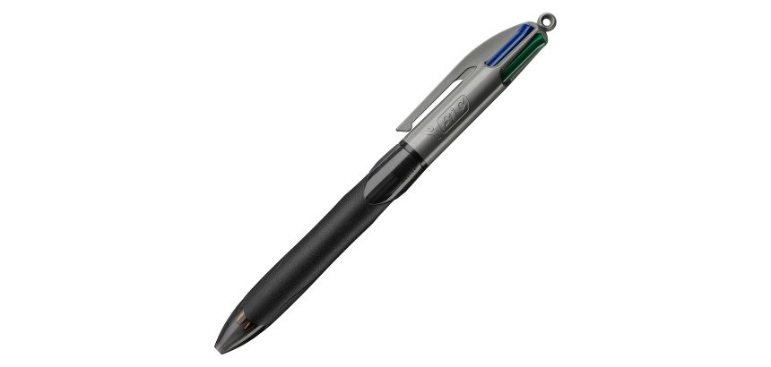 Stylo bille rétractable Bic Grip 4 couleurs classiques