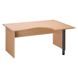 Compact desk L.160 cm beech Altys wood base