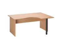 Compact desk L.160 cm beech Altys wood legs