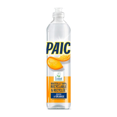 Liquide vaisselle mains PAIC cylindre zeste d'orange - Flacon de 550 ml