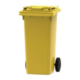 Gekleurde containers 2 wielen 120 liter geel