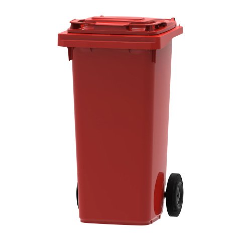 Contenedor selectivo 120L con ruedas Rojo
