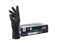 Gants jetables nitrile non poudré noir - Boîte de 100 gants
