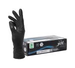 Gants jetables nitrile non poudré noir - Boîte de 100 gants