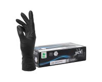 Gants jetables nitrile non poudré noir taille XL - Boîte de 100 gants
