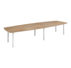 Mesa de reunión modulable Belem con patas metal