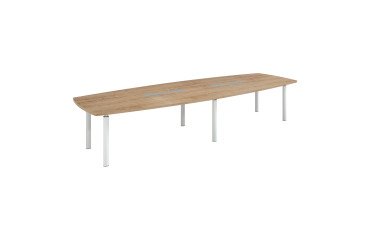 Mesa de reunión modulable Belem con patas metal