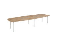 Mesa de reunión modulable Belem con patas metal