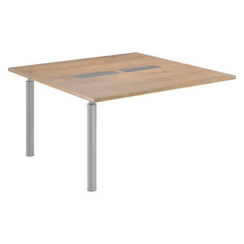 Módulo de extensión Belem roble natural patas metálicas aluminio