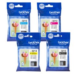 Brother LC3213 Pack 4 cartuchos originales negro + 3 colores