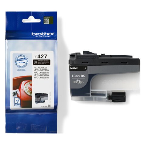 Cartridge Brother LC427 zwart voor inkjetprinter
