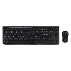 Ensemble clavier souris sans fil MK270 noir Logitech
