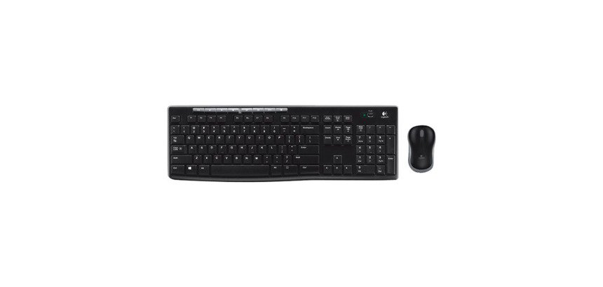 Ensemble clavier souris sans fil MK270 noir Logitech