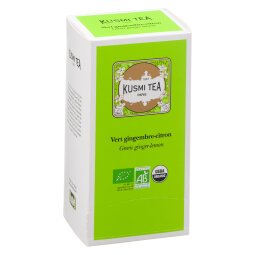 Thé vert gingembre citron Bio Kusmi Tea - Boîte de 25 sachets