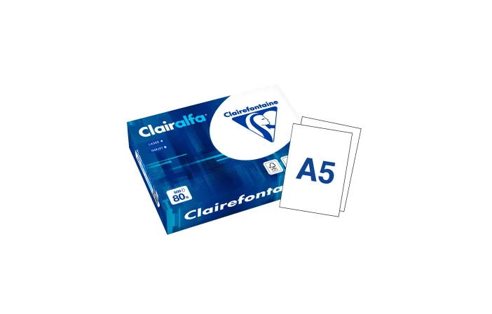 Clairefontaine Clairalfa ramette de papier A5 (500 feuilles