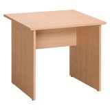 Bureau droit hêtre L 80 cm piétement plein bois - O-line 2