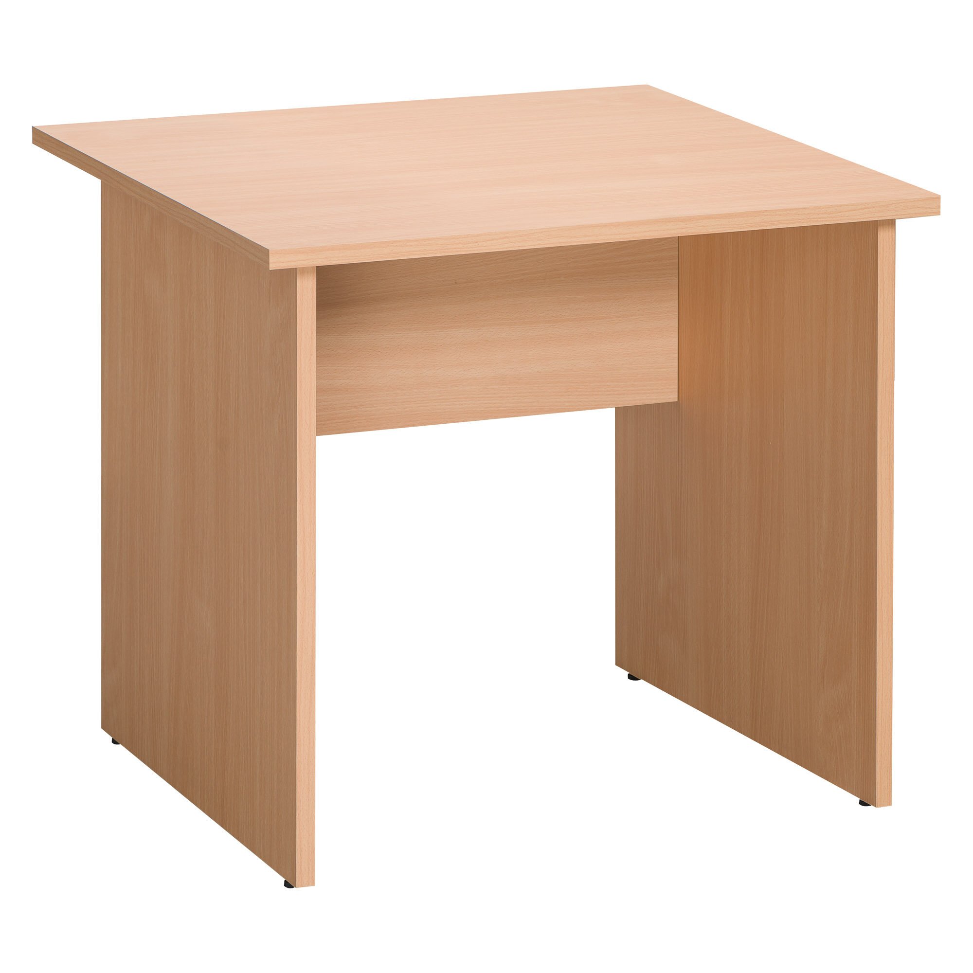 Bureau droit hêtre L 80 cm piétement plein bois - O-line 2