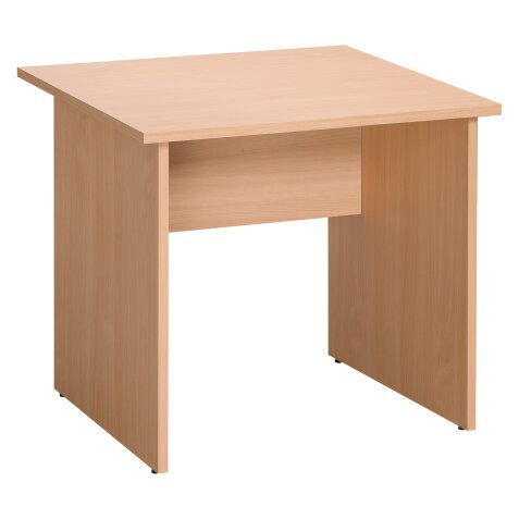 Bureau droit hêtre L 80 cm piétement plein bois - O-line 2