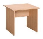 Bureau droit hêtre L 80 cm piétement plein bois - O-line 2