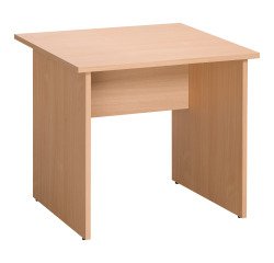 Bureau droit hêtre L 80 cm piétement plein bois - O-line 2