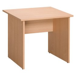 Bureau droit hêtre L 80 cm piétement plein bois - O-line 2