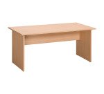 Bureau droit hêtre L 160 cm piétement plein bois - O-line 2