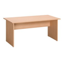 Rechte werkpost Axyo met vol onderstel in hout