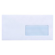 Envelopes 110 x 220 mm 80 g La Couronne window 45 x 100 mm - white - box of 200