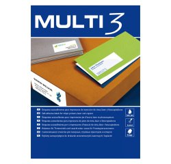 Etiquetas para impresora 64 x 33,9 mm Multi3 - Paquete de 100 hojas A4