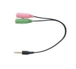 Adaptador Jack 3,5mm TnB macho a doble hembra