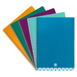 Cahier spirale standard Bruneau A4 21 x 29,7 cm grands carreaux 100 pages