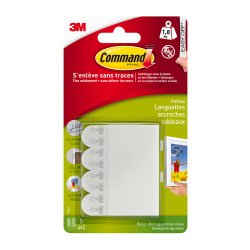 Fotolijststrips wit 3M Command maat S - blister van 4 x 2