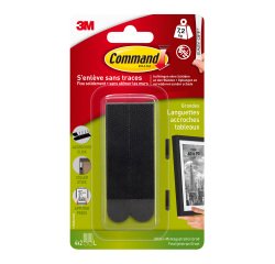 Fotolijststrips zwart 3M maat L - Blister van 4 x 2