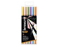 Rotuladores Doble Punta Intensity Bic- Bolsa 6 Colores Pastel