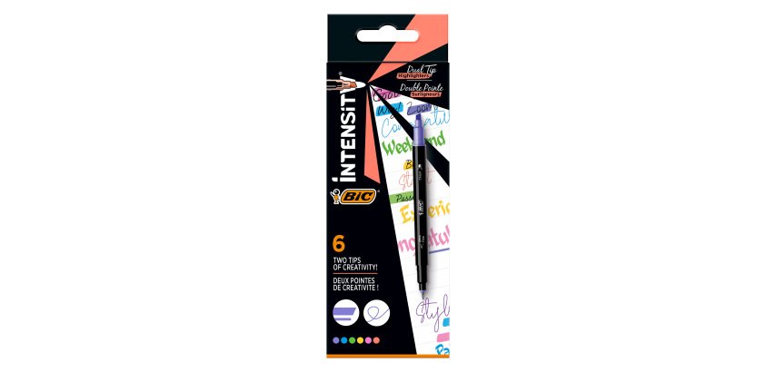 Subrayador Fluorescente Intensity Doble Punta Bic - Caja 6 Surtidos