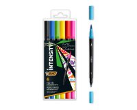 Rotuladores Doble Punta Intensity Bic- Bolsa 6 Colores Clásico