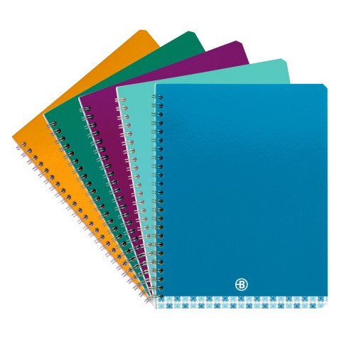 Cahier spirale standard Bruneau 17 x 22 cm grands carreaux 100 pages